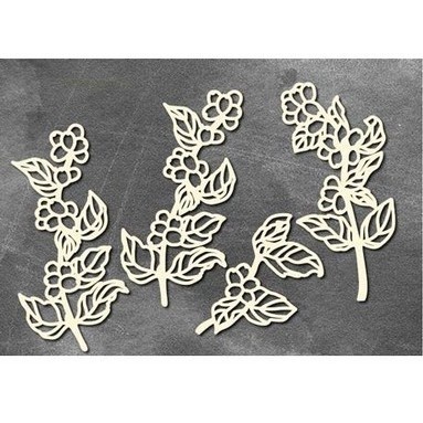 Набор чипбордов Winter botanical diary 755, 10х15 см, цвет молочный, ТМ Фабрика Декора