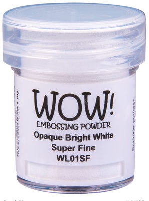 Пудра для эмбоссинга Wow - Opaque Bright White - Super Fine, 15 мл