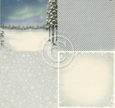 Лист односторонней бумаги от Pion Design - Northern lights  -  Wintertime in Swedish Lapland