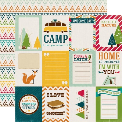 Лист бумаги с набором карточек для журналинга от Echo park - Journaling Card Paper