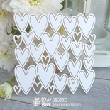 Чипборд ScrapBox - фон сердечки Hb-020