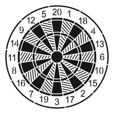 Маска The Crafter's Workshop - Mini Template Dartboard, 15х15 см