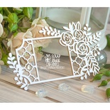 Чипборд ScrapBox - Рамка с решеткой и цветами Hr-097