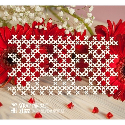 Чипборд ScrapBox - Фоновый вышивка орнамент Hb-032