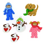 Набор декоративных пуговиц Dress It Up - Fun in the snow
