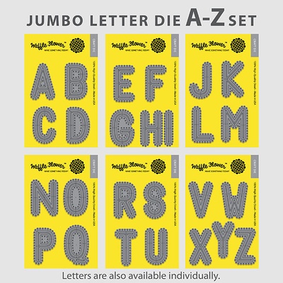 Ножи от Waffle Flower - Jumbo Letter A-Z Set, в наборе 26 тройных ножей