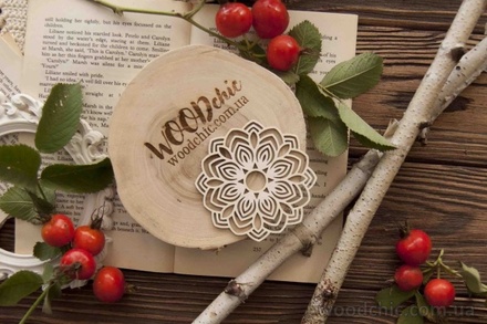 Чипборд от WOODchic - "Салфетка №8", 7х7 см