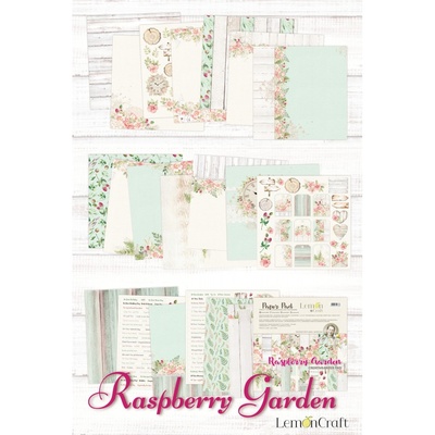 Набір паперу для скрапбукінгу Lemoncraft - Raspberry Garden, 30.5х30.5 см