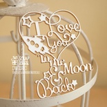 Чипборд ScrapBox - I love you to the moon and back с сердечком Hi-250
