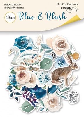 Набор высечек для скрапбукинга от Scrapmir - Blue & Blush, 48 шт