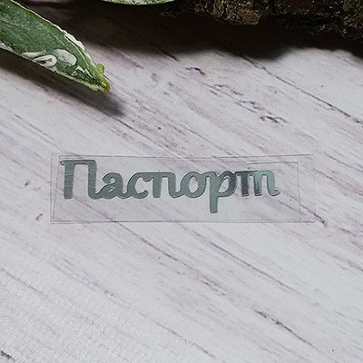 Термонадпись "Паспорт" №3, серебро