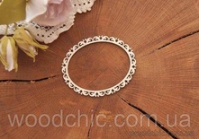 Чипборд Рамка "Винтаж" овал 2 от WOODchic, 8см на 6,5см
