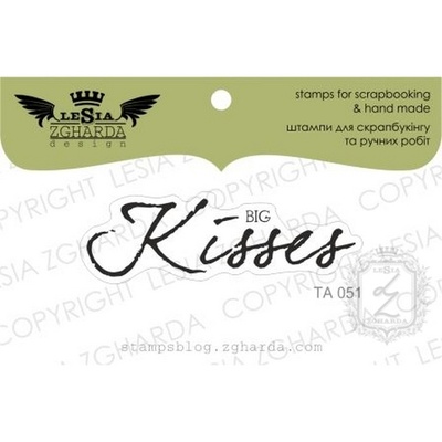 Акриловый штамп Lesia Zgharda TA051 Big kisses, размер 5x1,5 см