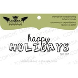 Акриловый штамп Lesia Zgharda SR197 happy HOLIDAYS, размер 6.3х2 см
