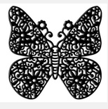 Лезвие Die-Versions - Whispers - Floral Flutterby, размер 9,2х9,1 см