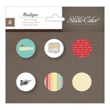 Самоклеющиеся украшения-фишки Studio Calico - Snippets Self-Adhesive Tin Badges