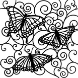 Маска The Crafter's Workshop - Mini Template Flutterby, 15х15 см