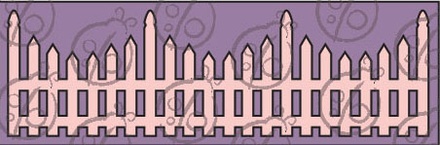 Чипборд. Бордюр Забор №3, 30.5 см