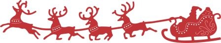 Лезвие Santa's Sleigh and Reindeer от Cheery Lynn Designs