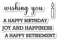Набор  штампов от Memory Box - Perky Wishing You Sentiments
