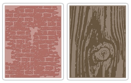 Набор папок для тиснения Sizzix Woodgrain Texture Fade, 2 шт.