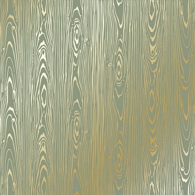 Лист односторонней бумаги с фольгированием Golden Wood Texture Olive,ТМ Фабрика Декора
