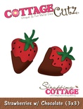 Лезвие CottageCutz - Strawberries w/ Chocolate, 7,5х7,5 см