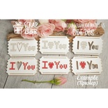 Чипборд ScrapBox - Для вышивки билетики I Love You