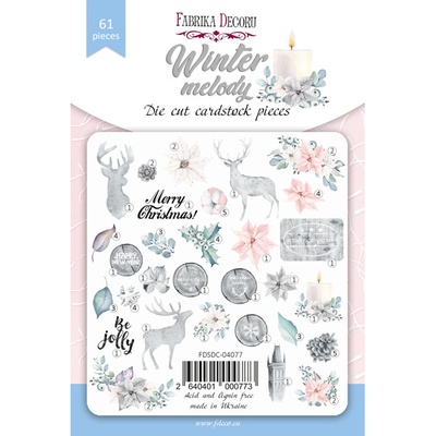 Набор высечек, коллекция Winter melody, 61шт, ТМ Фабрика Декору