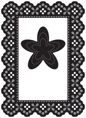 Набор лезвий Marianne Design Craftables - Lacey Rectangle & Flower, 4 штуки