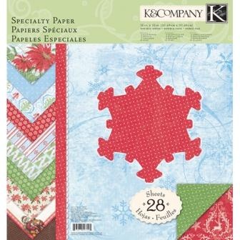 Набор бумаги от K&Company - "Зима (специальная)", размер: 31х31 см, 28 листов