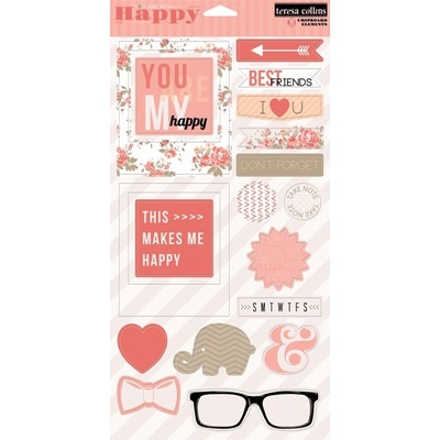 Набор наклеек Teresa Collins Designs - You Are My Happy - Chipboard Elements