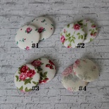 Тканевые топсы от  Allmacraft - серия Shabby, диаметр 2,5 см, 2 штуки