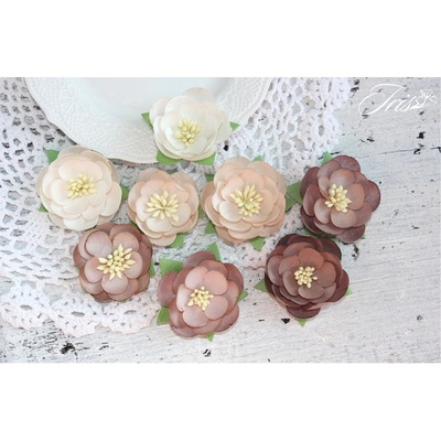 Набор цветов TM Iris - Dessert оттенки коричневого, 35-45 мм, 8 шт