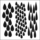 Маска The Crafter's Workshop - Mini Template Rain, 15х15 см.