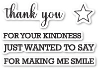 Набор  штампов от Memory Box - Perky Thank You Sentiments