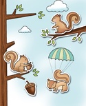 Резиновый штамп от Poppystamps -  Cover Squirrel