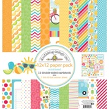 Набор кардстока от Doodlebug Cardstock -sunkissed, двусторонний, 30,5 x 30,5 см