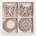 Дерев'яні елементи dpCraft - Decors And Butterflies, 20 шт