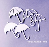 Чипборд от Wycinanka -  Зонтики 2, 6 шт.