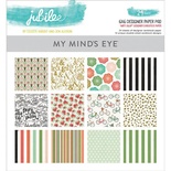 Набор двусторонней скрапбумаги My Mind's Eye - Jubilee Mint Julep - Pad, 15х15 см, 24 листа