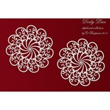 Чипборд Scrapiniec - Doily Lace - Кружево 2 большие розетки
