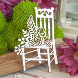Чипборд ScrapBox - Винтажный стул с цветами Ho-120