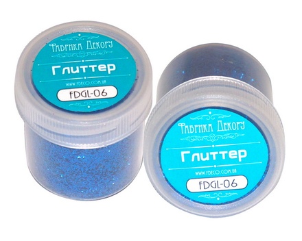 Глиттер синий 20 ml, сухой