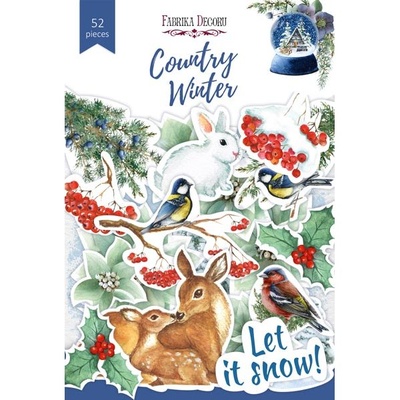 Набір висічок, колекція Country winter, 52 шт