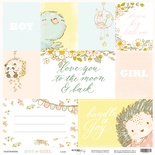Лист односторонней бумаги от Scrapmir - Карточки (ENG) - Boy or Girl, 30x30см