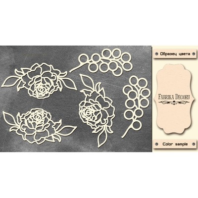 Набір чіпбордів Троянди 339, колір молочний, ТМ Фабрика Декору