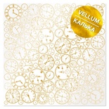 Лист кальки (веллум) с фольгированием Golden Clocks, ТМ Фабрика Декора