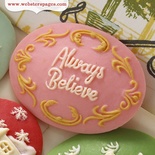 Украшение Webster's Pages - Always Believe, цвет розовый, 1 штука