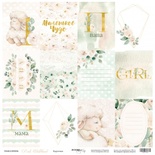Лист двусторонней бумаги от Scrapmir - Карточки - Pink Childhood, 30х30см